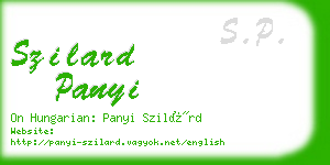 szilard panyi business card